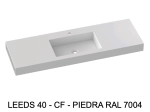 Plan vasque lavabo sur mesure : L 50 à 201 x P 30 à 51 cm, finition lisse mate, 10 couleurs au choix, Anti bactérien, résine Akrytan® teinté dans la masse, Livraison Offerte.